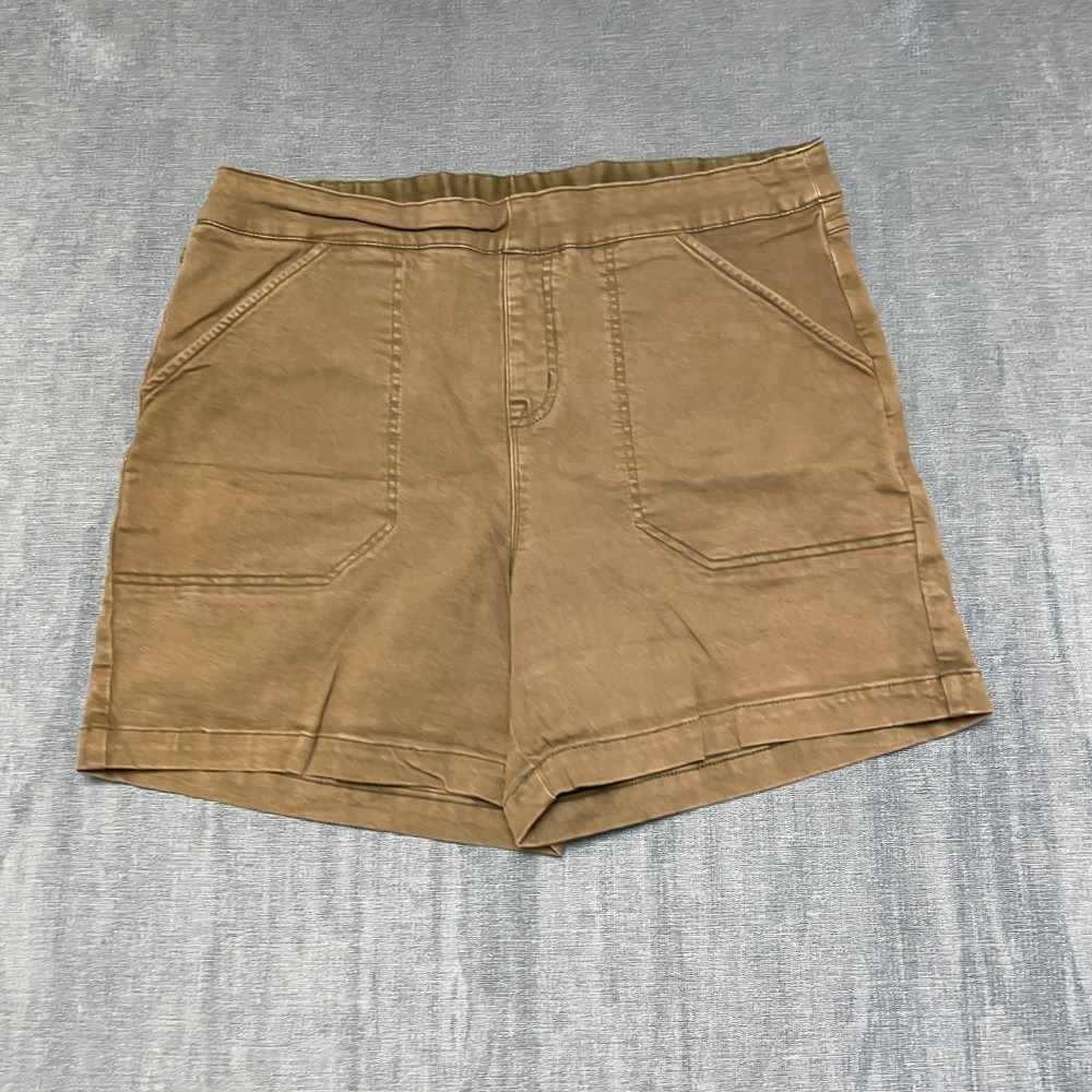 Nautica Shorts Womens 36 Olive Green Pockets Elastic Waist Outdoor Everyday Wear